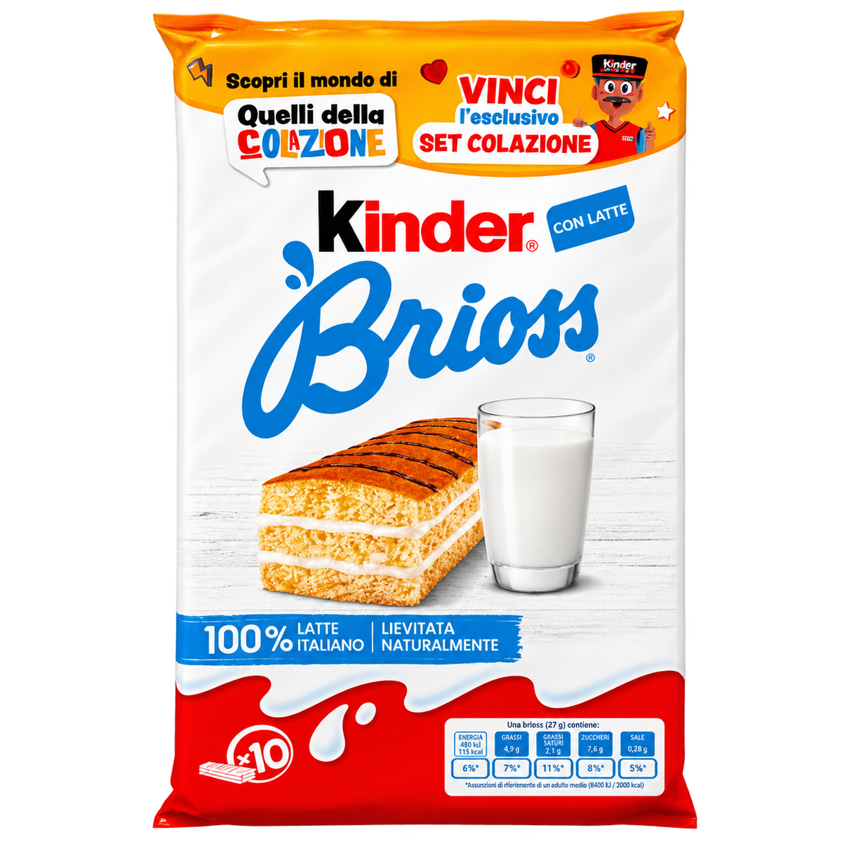Kinder Brioss – Tejkrémmel töltött puha sütemény – 10 db