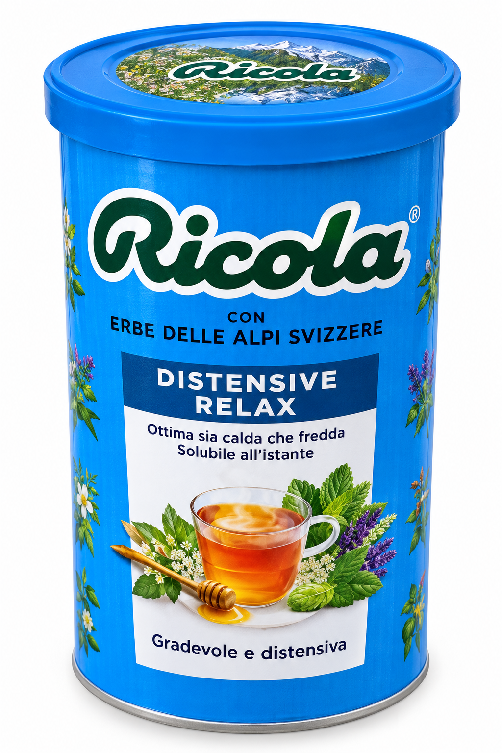 Ricola Relax – Svájci Alpesi Gyógynövényes Instant Tea - 200 g