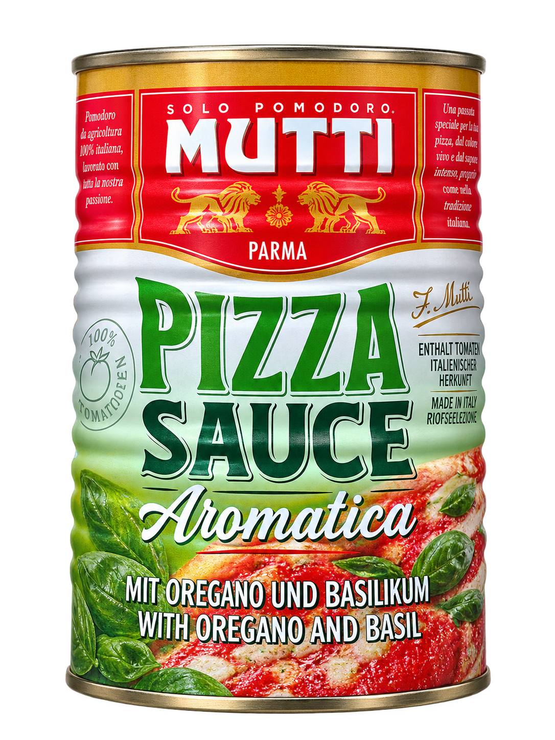 Mutti Pizza Sauce Aromatica – Olasz Pizzaszósz Oregánóval és Bazsalikommal - 400 g