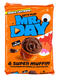 Mr. Day Super Muffin al Cacao – Laktózmentes, Csokoládékrémmel Töltött Kakaós Muffin – 300 g (6×50 g)