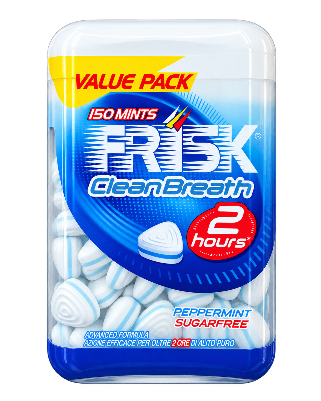 Frisk Clean Breath Peppermint – Cukormentes Mentolos Frissítőcukorka – 150 db