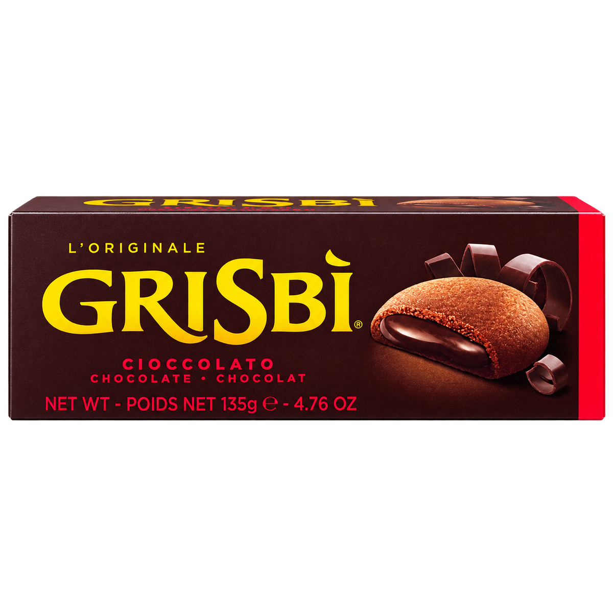Grisbì L’Originale Cioccolato – Csokoládékrémmel Töltött Omlós Keksz – 135 g