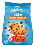 Lazzaroni Frollini con Gocce di Cioccolato – Gluténmentes, Csokoládédarabos Omlós Keksz – 200 g