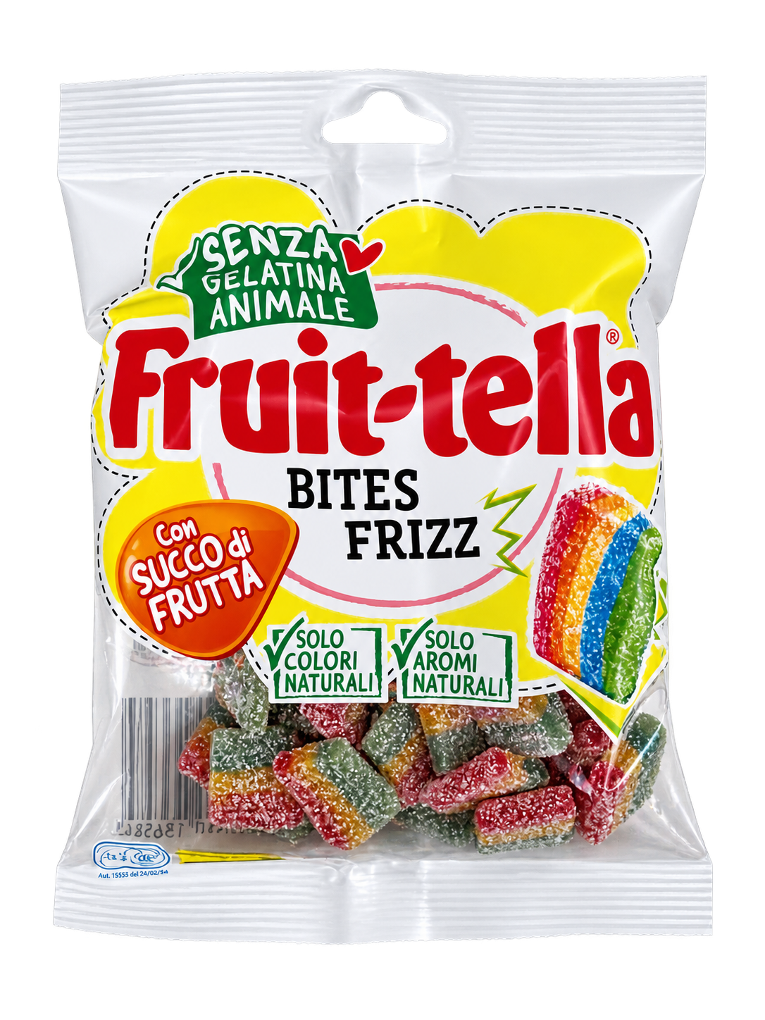 Fruittella Bites Frizz – Savanykás Gyümölcsízű Gumicukor - 145 g