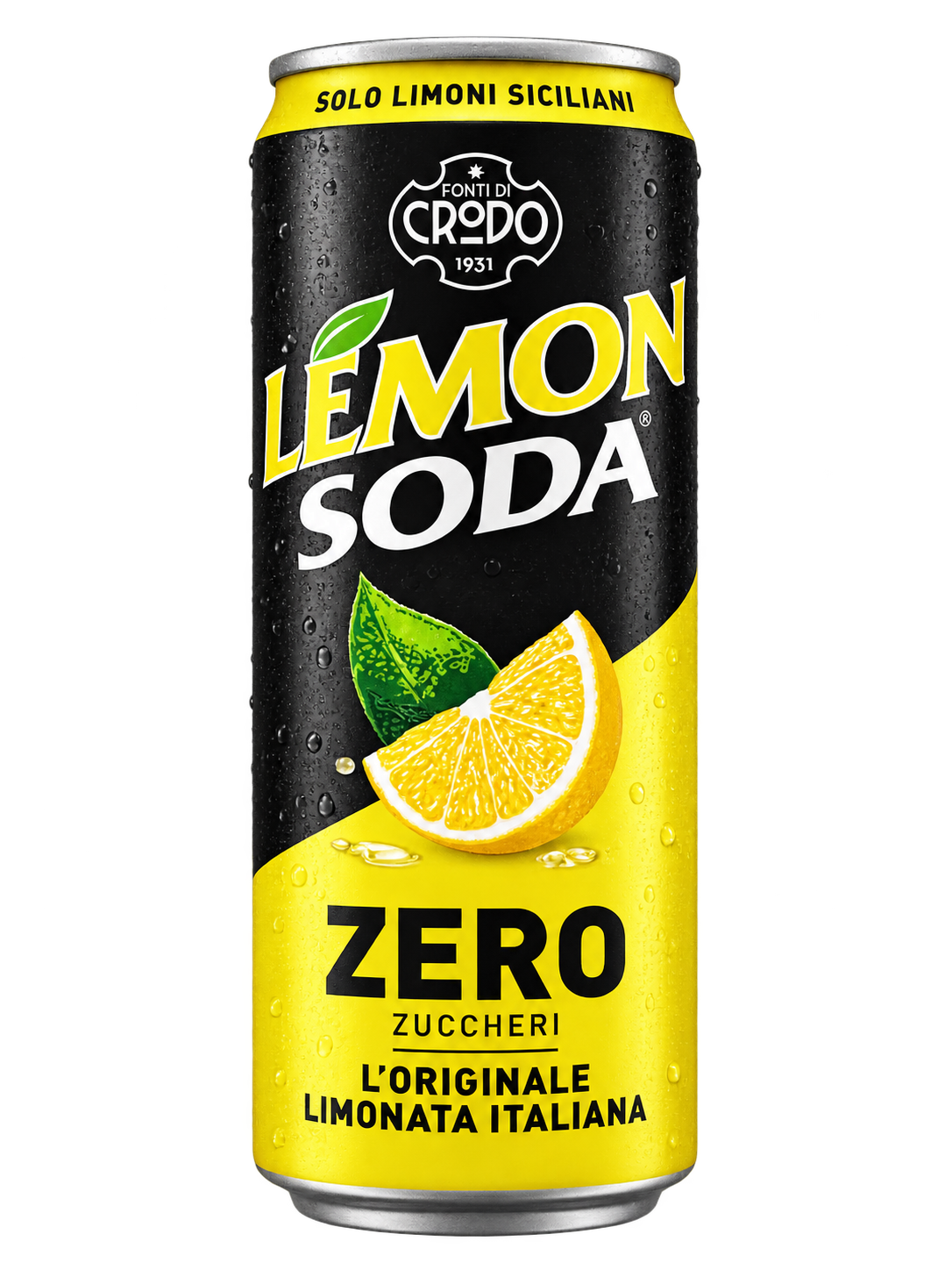 LemonSoda Zero – Cukormentes, Szicíliai Citromból Készült Olasz Szénsavas Limonádé – 330 ml