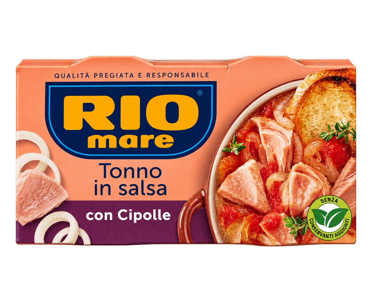 Rio Mare Tonno in Salsa con Cipolle – Tonhal Hagymás-Paradicsomos Szószban – 320 g (2×160 g)