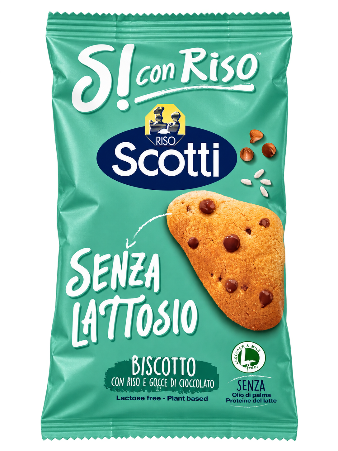 Riso Scotti Sì con Riso – Laktózmentes, Rizses Keksz Csokoládédarabokkal - 350 g