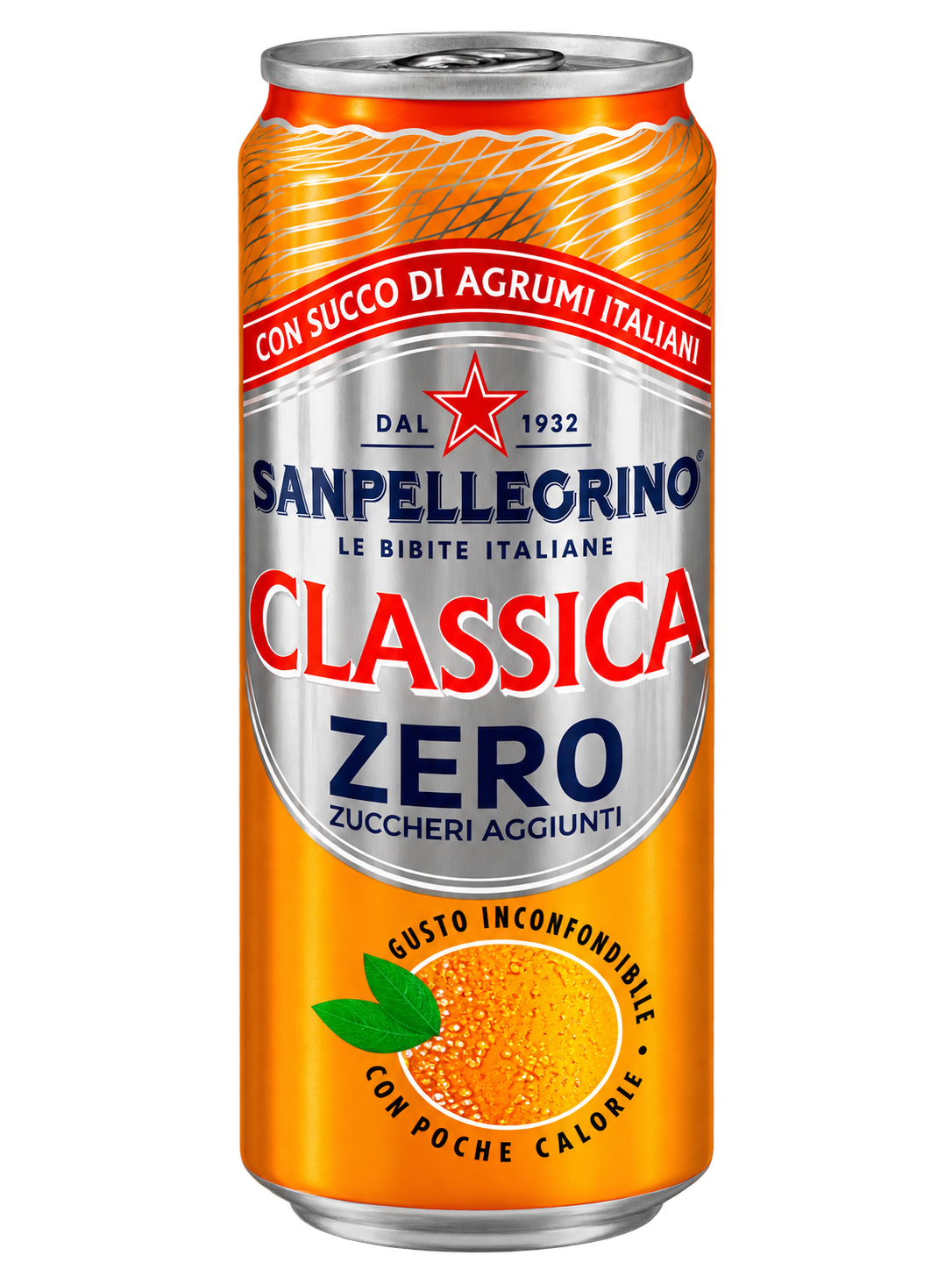 Sanpellegrino Classica Zero – ZERO Szénsavas Narancsos Üdítőital – 330 ml