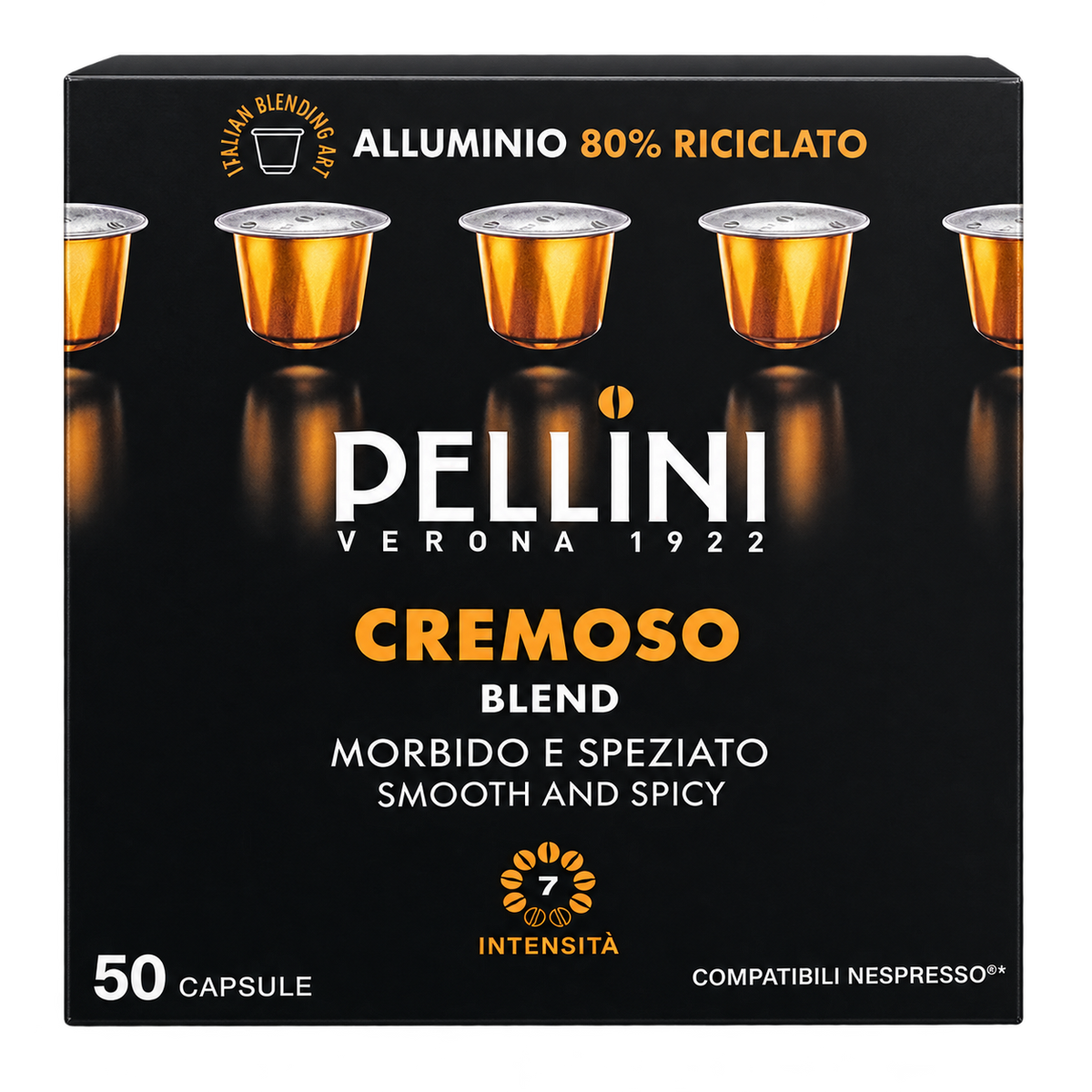 Pellini Cremoso – Nespresso-kompatibilis kávékapszula – 50 db