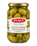 Iposea Olive Verdi Denocciolate Giganti – Óriás Magozott Zöld Olívabogyó Sós Páclében – 580 g