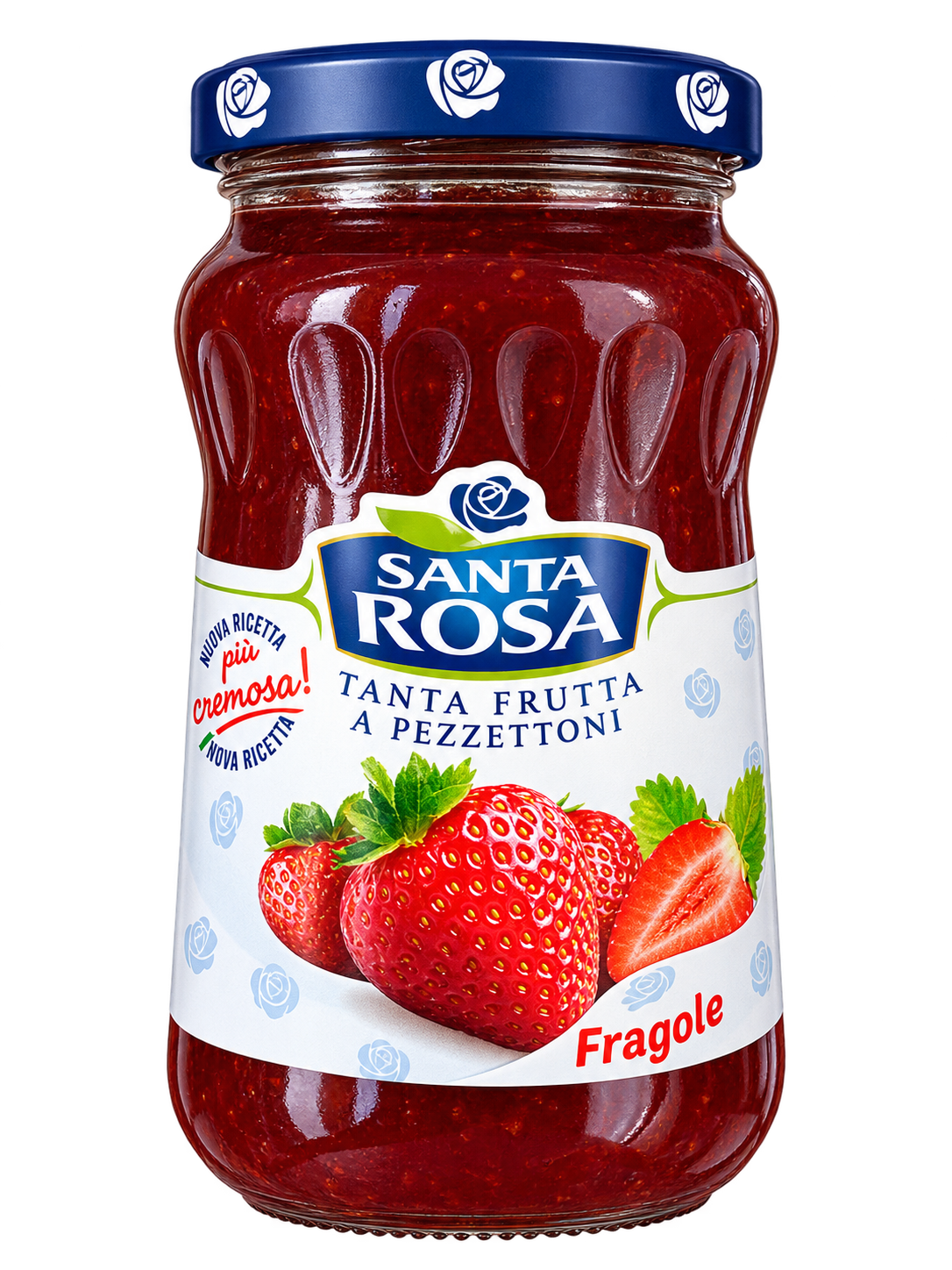 Santa Rosa Fragole – Olasz Eperlekvár Gyümölcsdarabokkal - 350 g