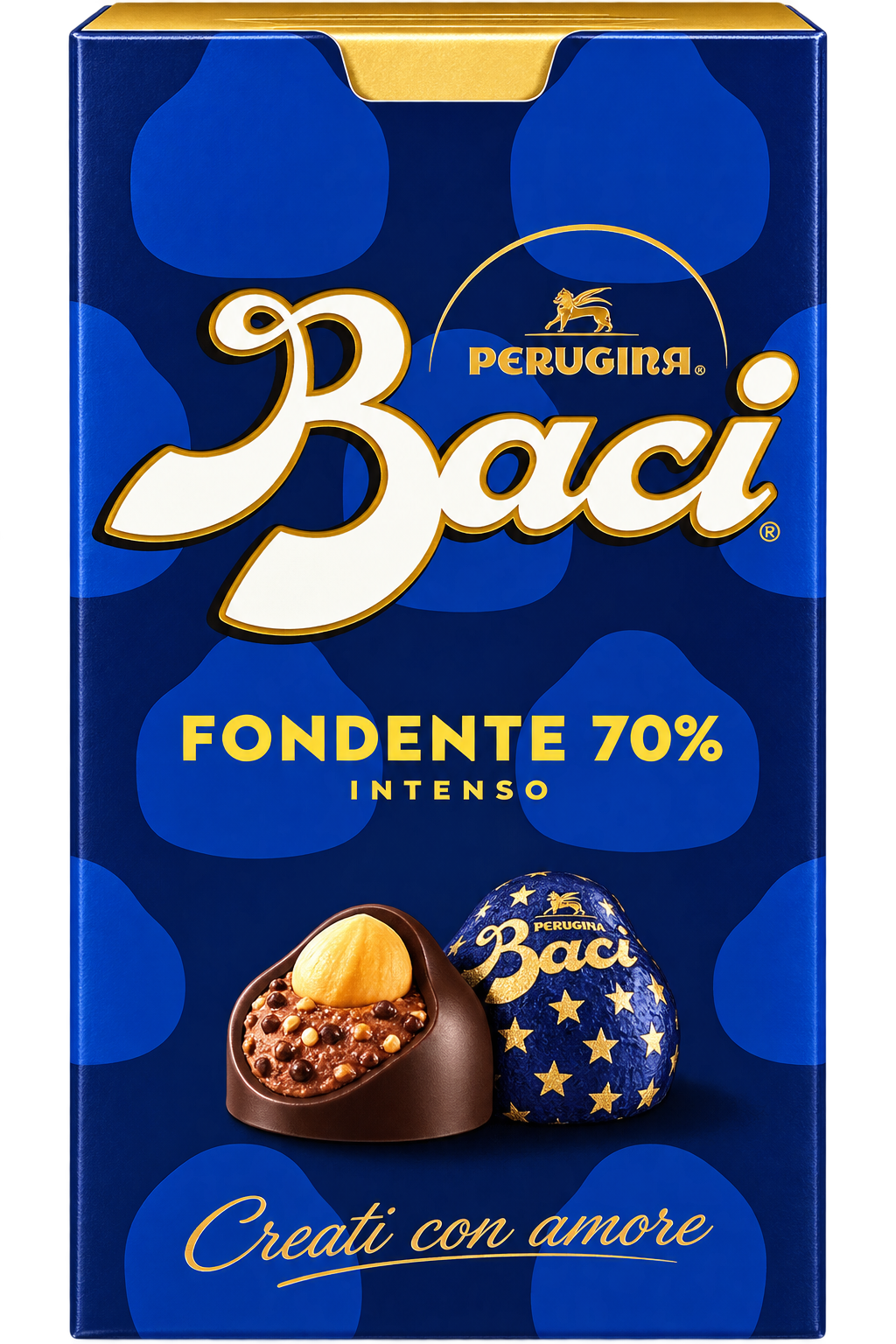Baci Fondente 70% Intenso – Étcsokoládés-Mogyorós Praliné 70%-os Étcsokoládéval - 200 g