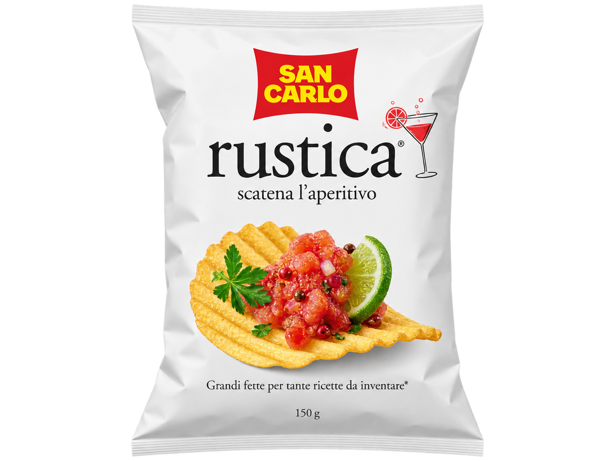 San Carlo Rustica – Olasz Rusztikus, Hullámos Burgonyachips – 190 g