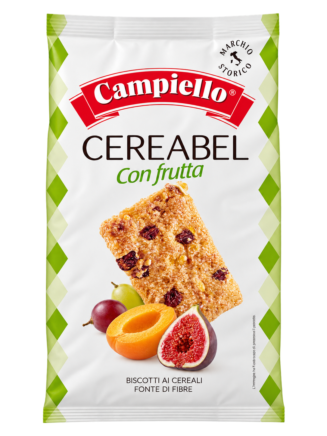 Campiello Cereabel Con Frutta – Fügés-gyümölcsös Gabonakeksz - 220 g