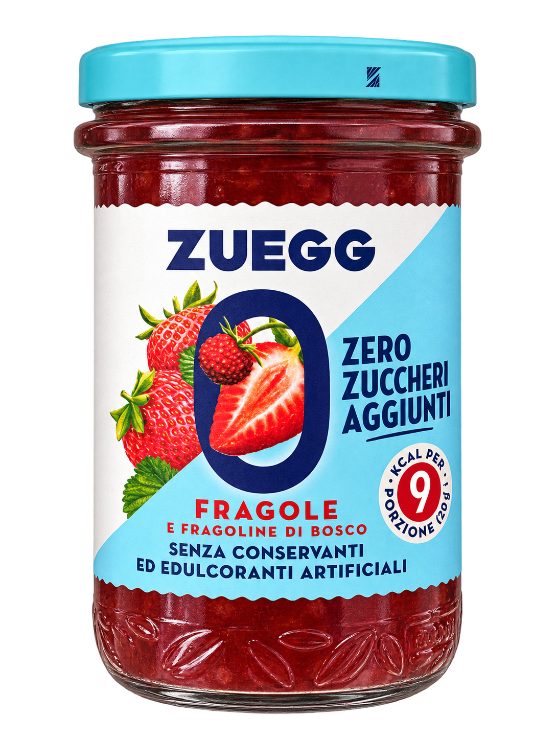 Zuegg Zero - Olasz Eper- és Erdei Szamócalekvár, Hozzáadott Cukor Nélkül - 220 g