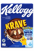 Kellogg's Krave Cookies & Cream – Kekszes-Krémes Töltött Gabonapárnák - 375 g