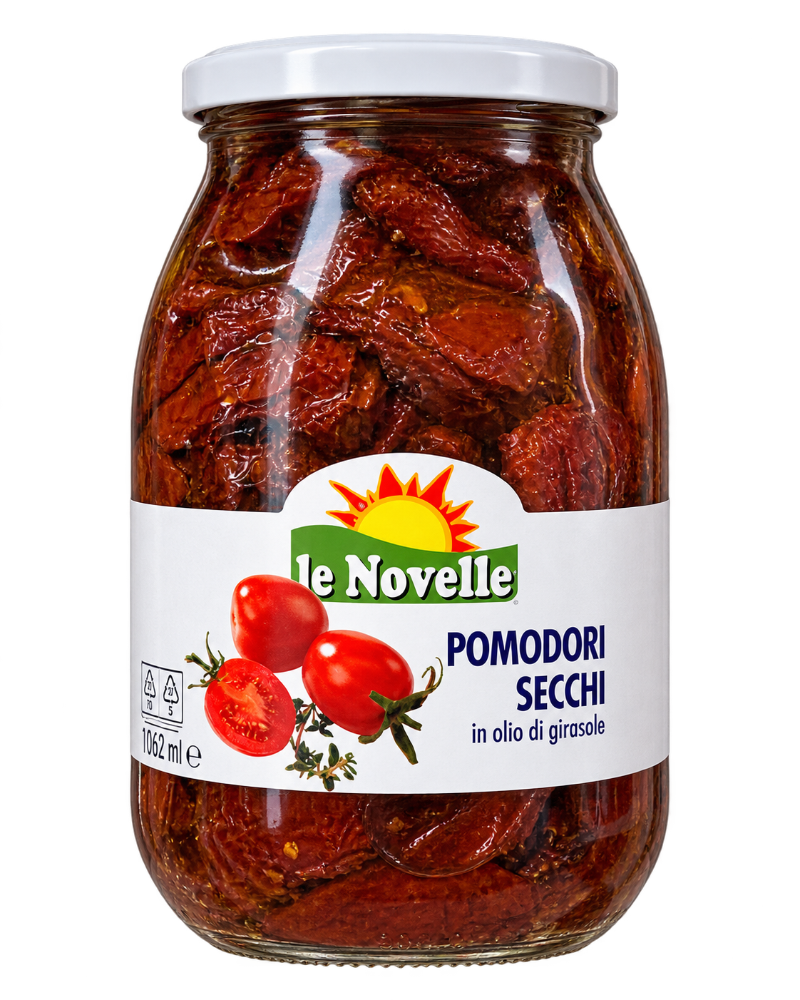 Le Novelle Pomodori Secchi – Szárított Paradicsom Napraforgóolajban – 1062 ml