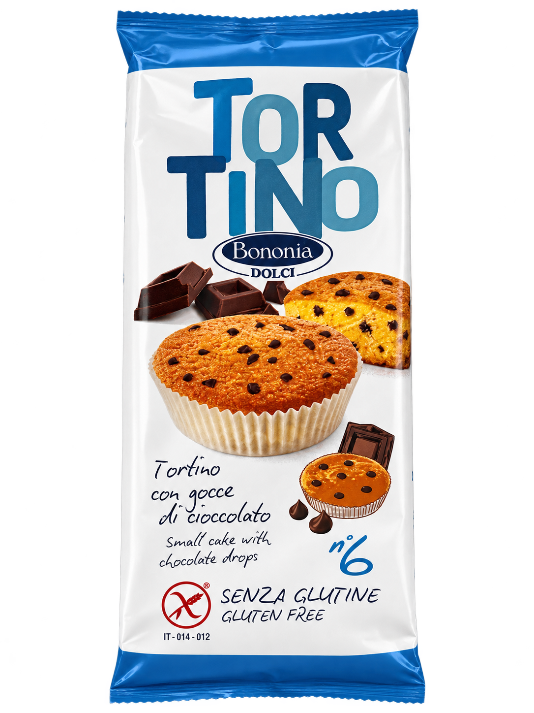 Bononia Dolci Tortino con Gocce di Cioccolato – Gluténmentes, Csokoládédarabos Olasz Sütemény – 252 g
