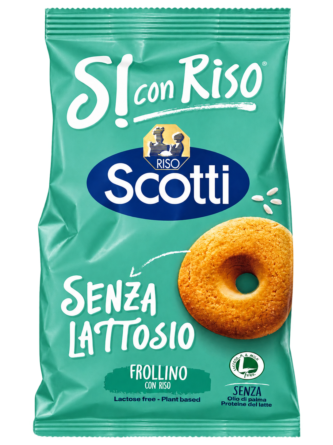 Riso Scotti Sì con Riso Frollino – Laktózmentes, Rizslisztes Omlós Keksz – 350 g