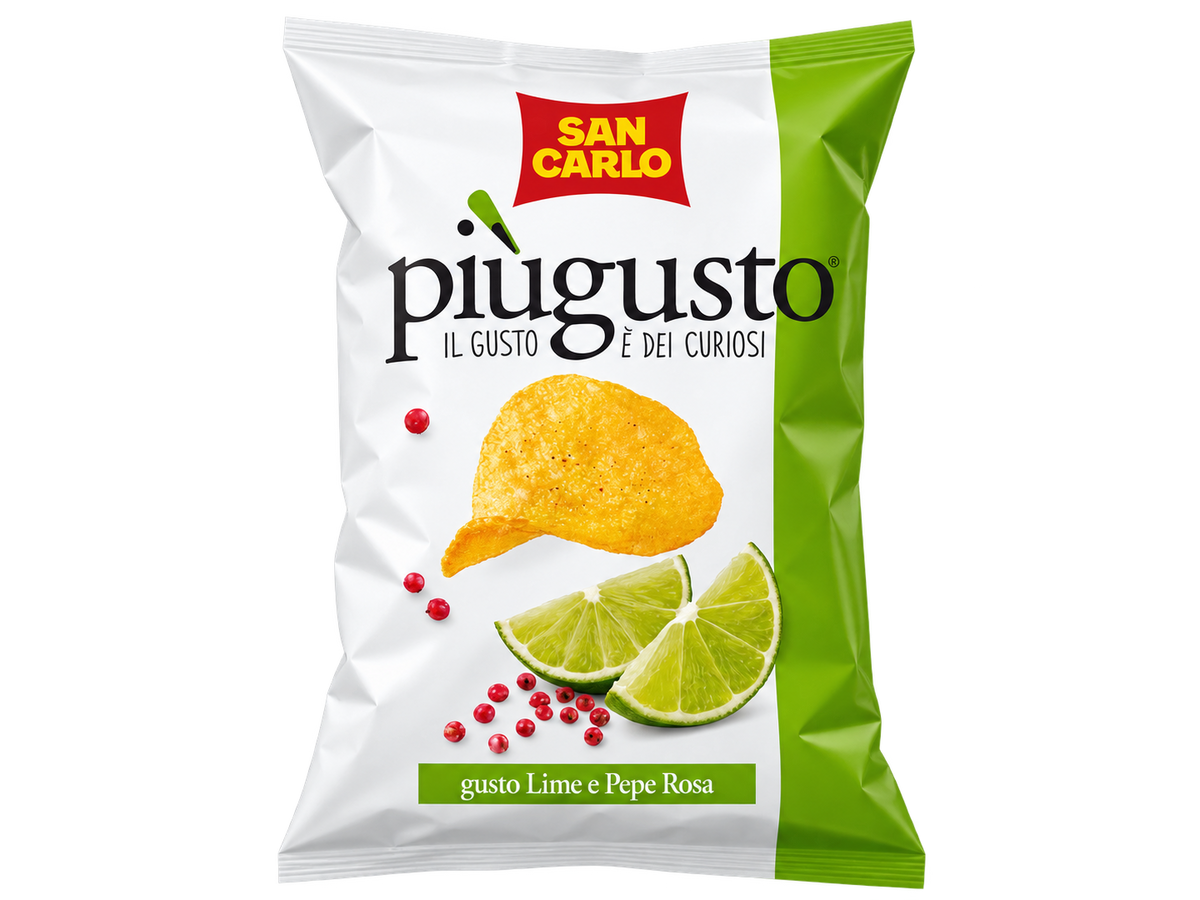 San Carlo Più Gusto – Olasz Lime-os, Rózsaborsos Burgonyachips - 150 g