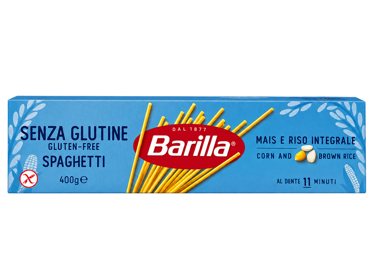Barilla Spaghetti Senza Glutine – Gluténmentes, Kukoricából és Barna Rizsből Készült Olasz Spagetti – 400 g