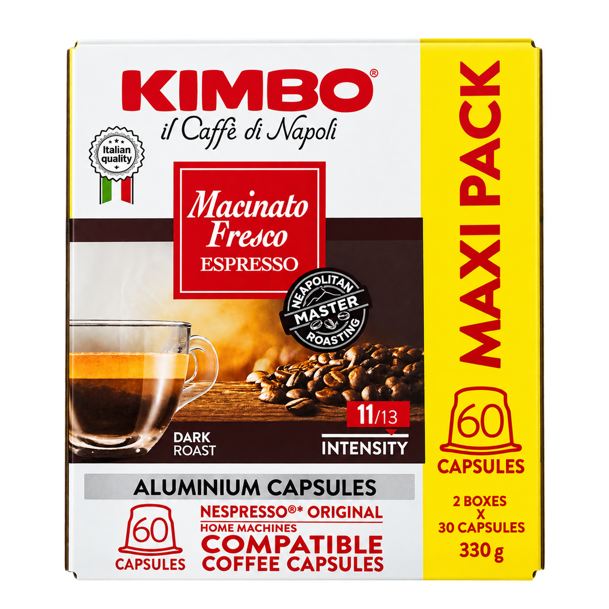 Kimbo Macinato Fresco Espresso – Nespresso-kompatibilis kávékapszula – 60 db