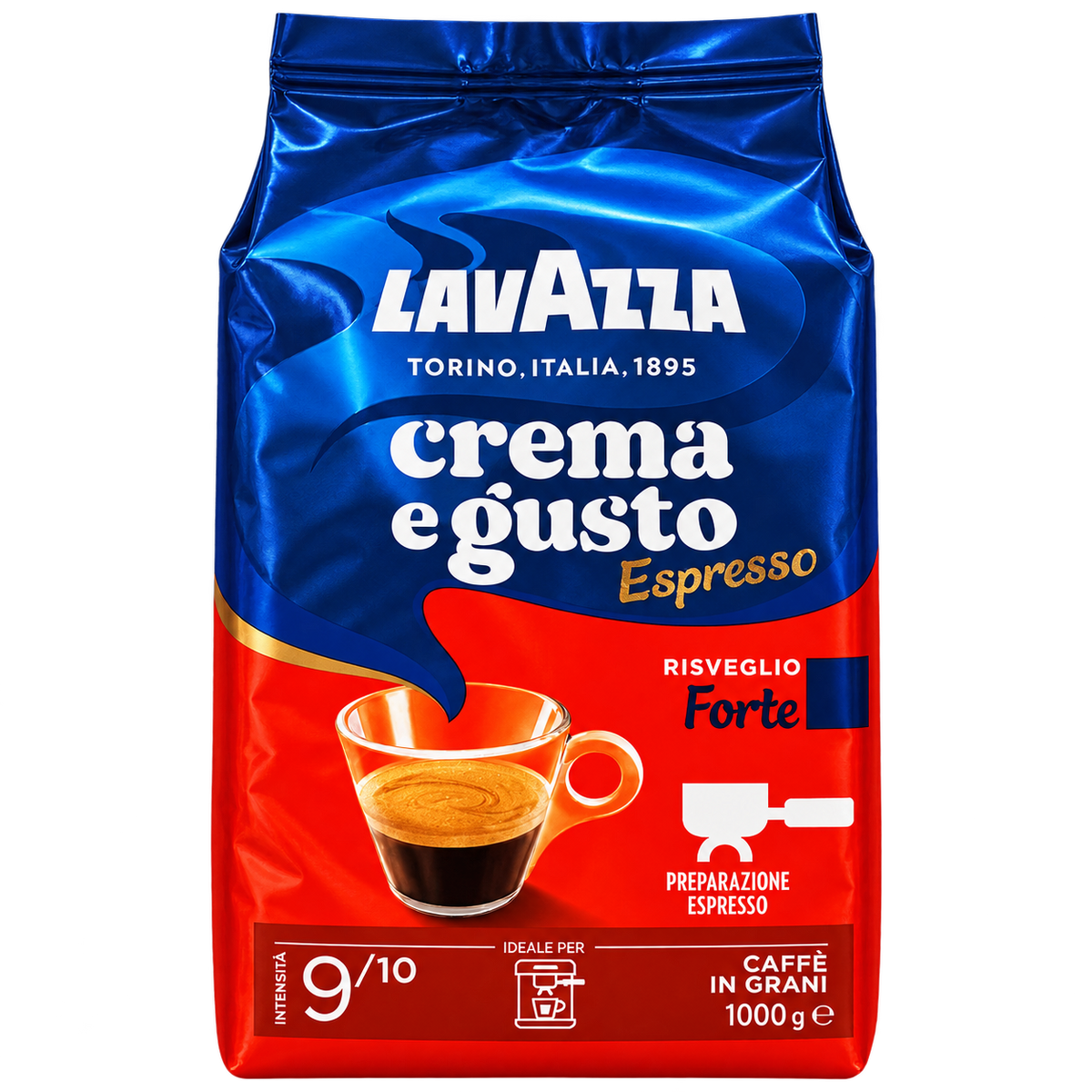 Lavazza Crema e Gusto Espresso Risveglio Forte – Szemes Kávé – 1000 g