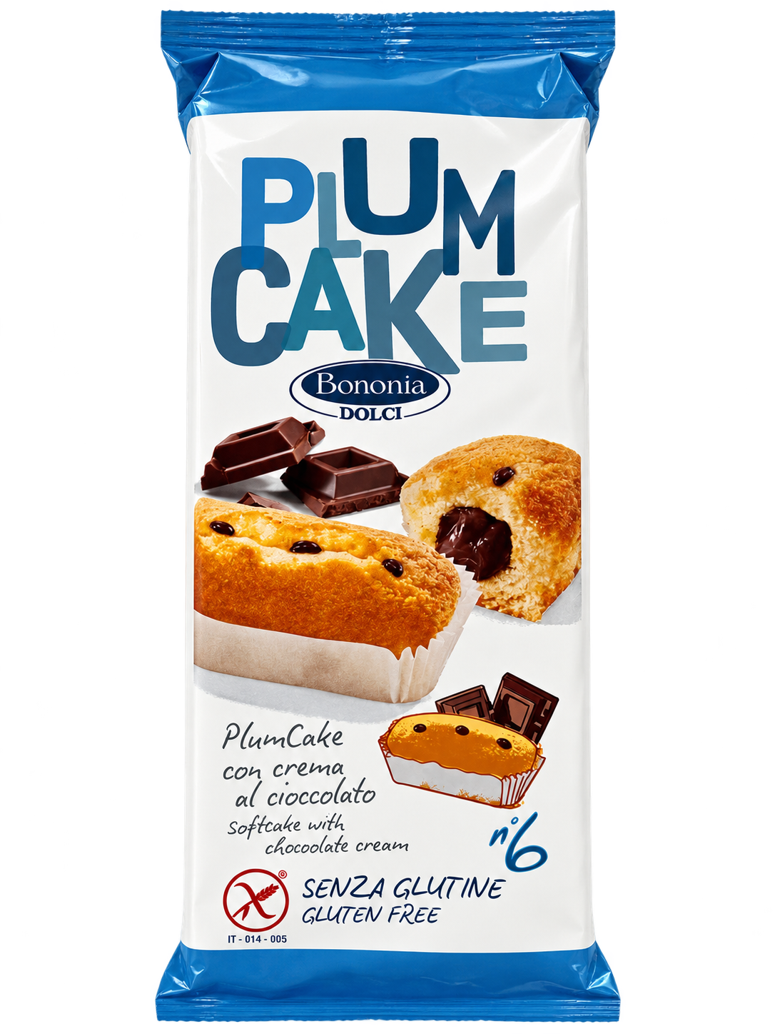 Bononia Dolci Plum Cake – Gluténmentes, Csokoládékrémmel Töltött Olasz Sütemény – 6 db