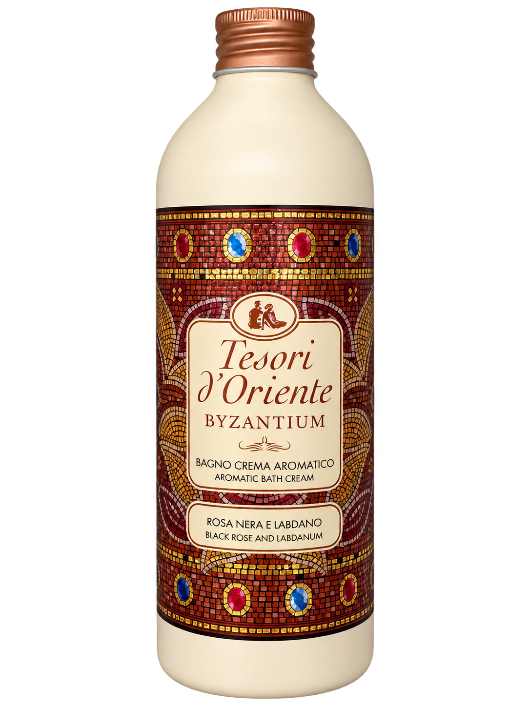 Tesori d'Oriente Byzantium – Fekete Rózsa és Labdánum Illatú Aromás Fürdőkrém – 500 ml