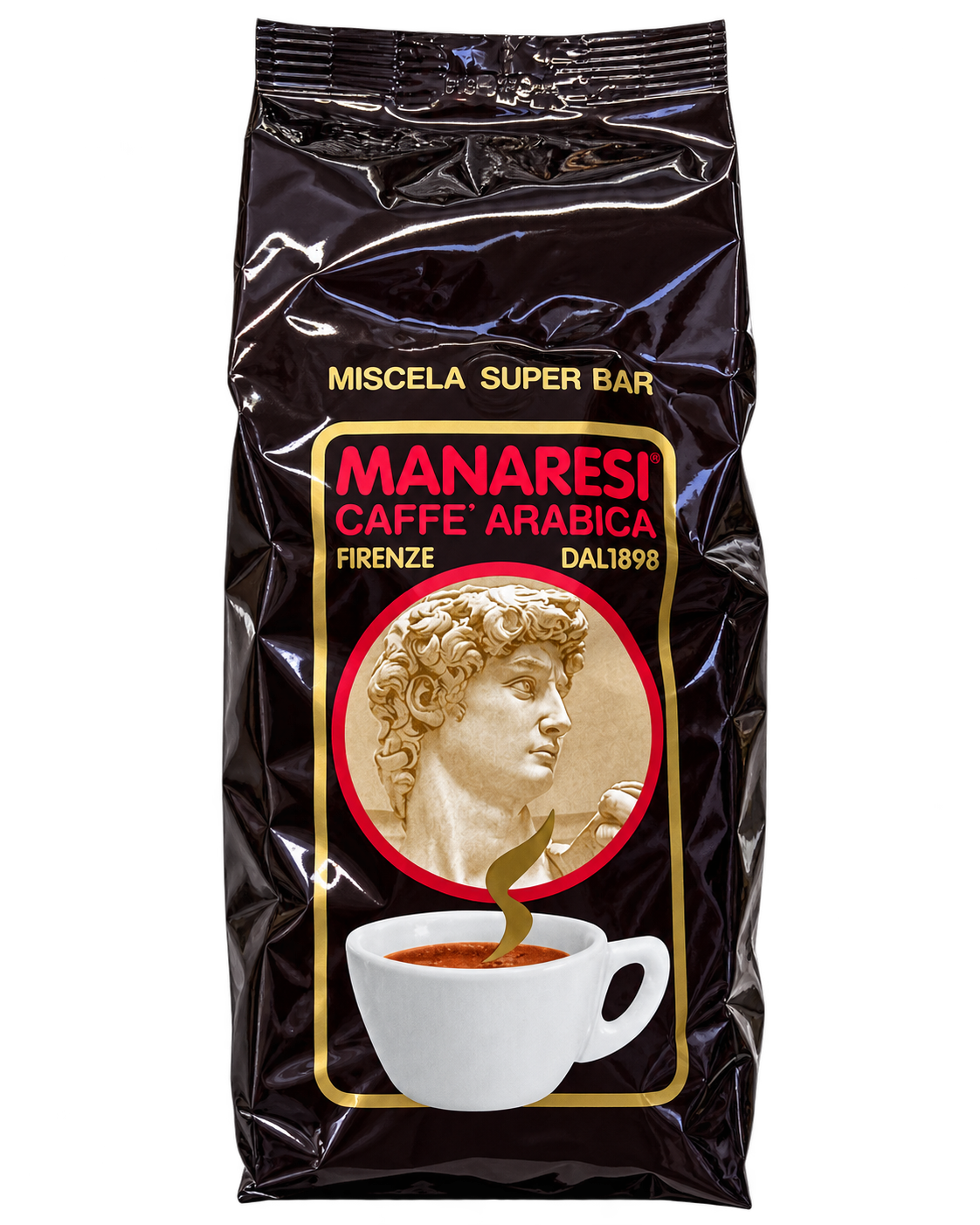 Manaresi Caffè Arabica Super Bar – Prémium Olasz Szemes Kávé - 1 kg