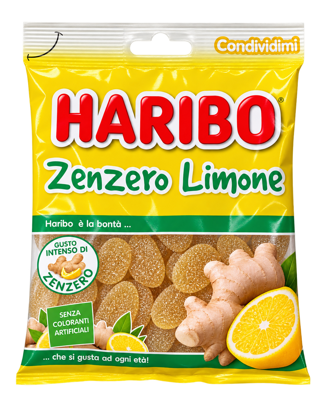 Haribo Zenzero Limone – Gyömbéres-Citromos Gumicukor - 150 g