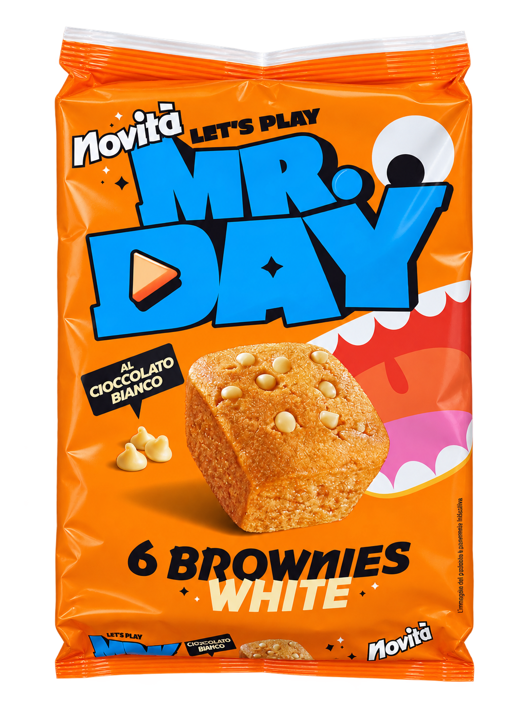 Mr. Day Brownies White – Fehércsokoládé-darabos Brownie – 6 db