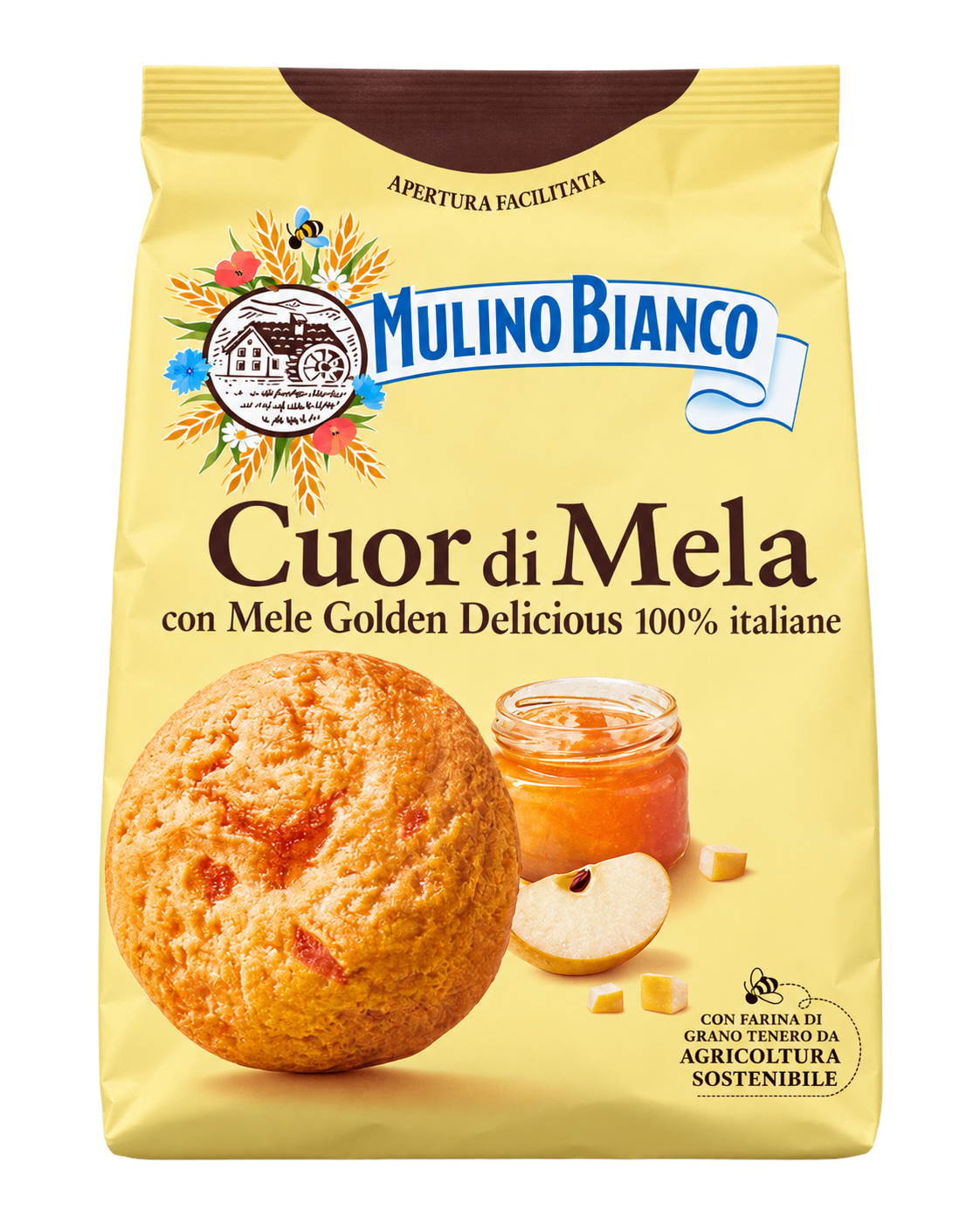 Mulino Bianco Cuor di Mela – Almás töltött keksz - 300 g