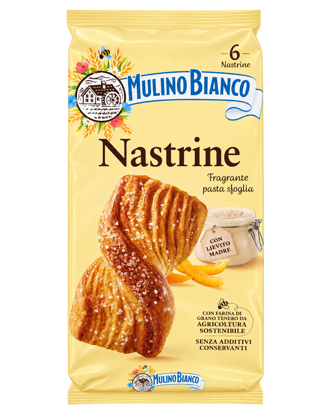Mulino Bianco Nastrine – Csavart leveles péksütemény - 240 g