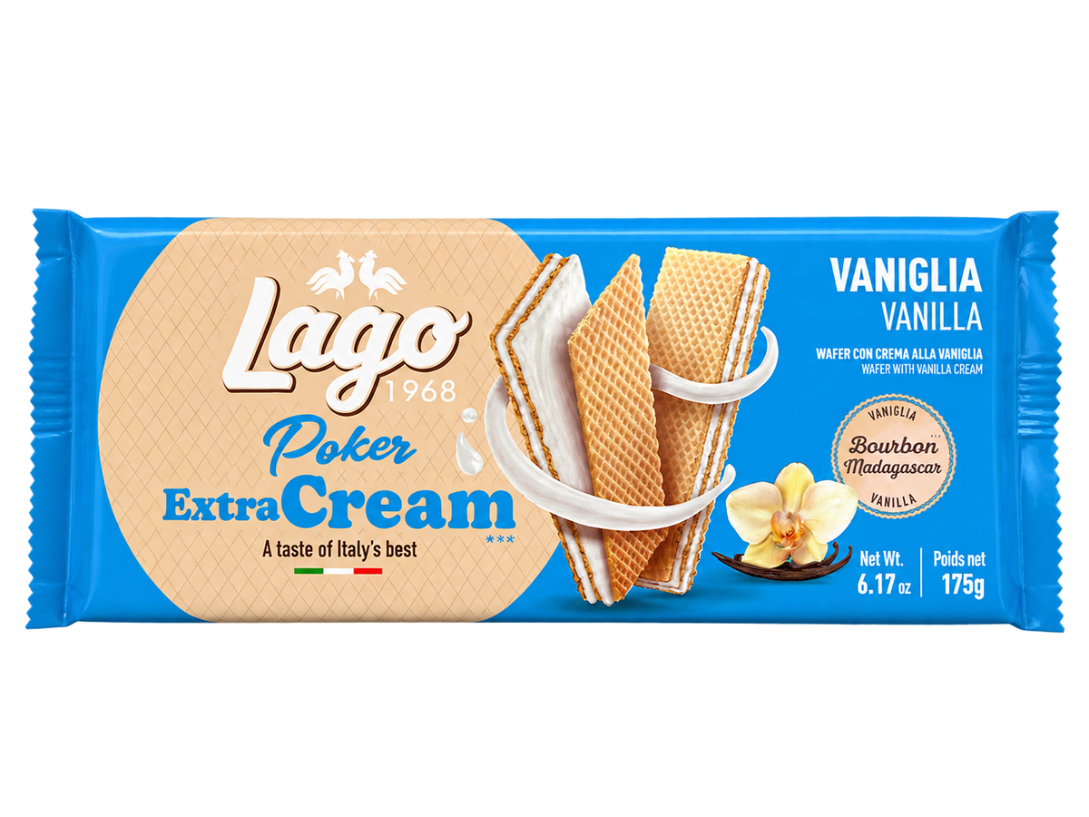 Lago Poker ExtraCream – Vaníliakrémes nápolyi – 175 g