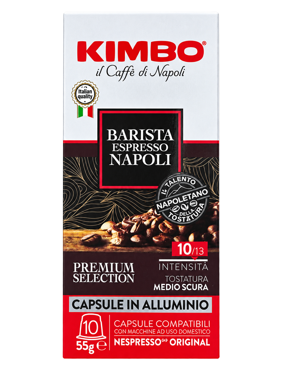 Kimbo Barista Espresso Napoli – Nespresso-kompatibilis kávékapszula – 10 db