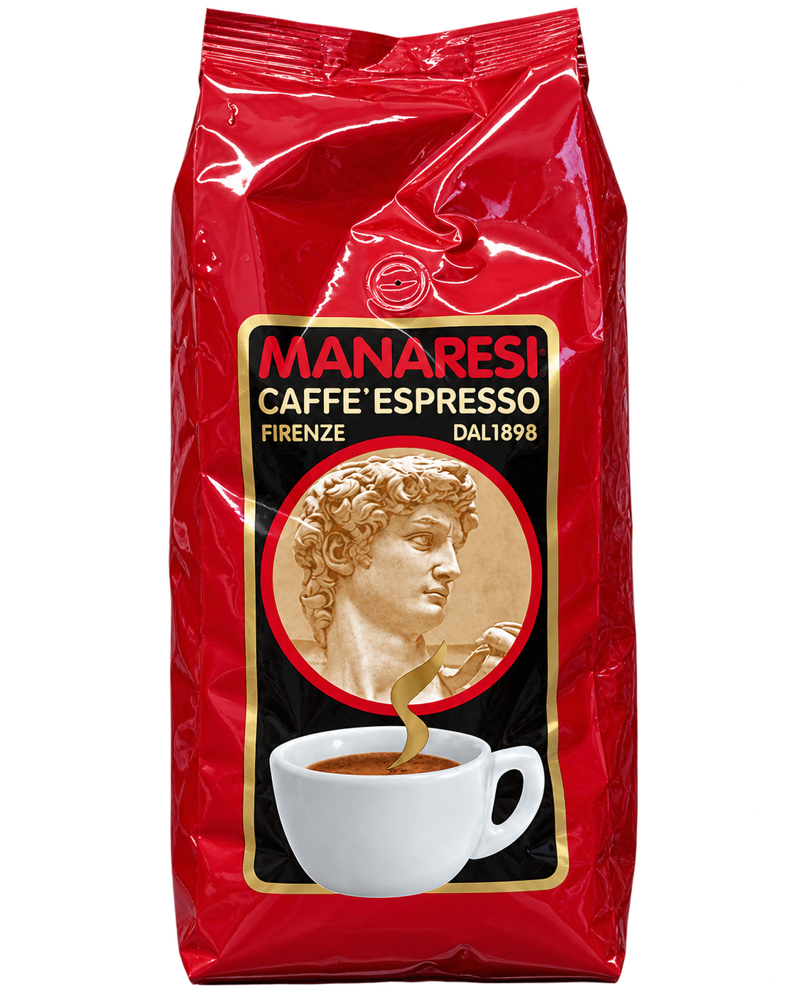 Manaresi Caffè Espresso Rosso – Prémium Olasz Szemes Kávé – 1 kg