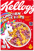 Kellogg's Unicorn Froot Loops – Gyümölcsös Ízesítésű, Színes Gabonakarikák – 375 g