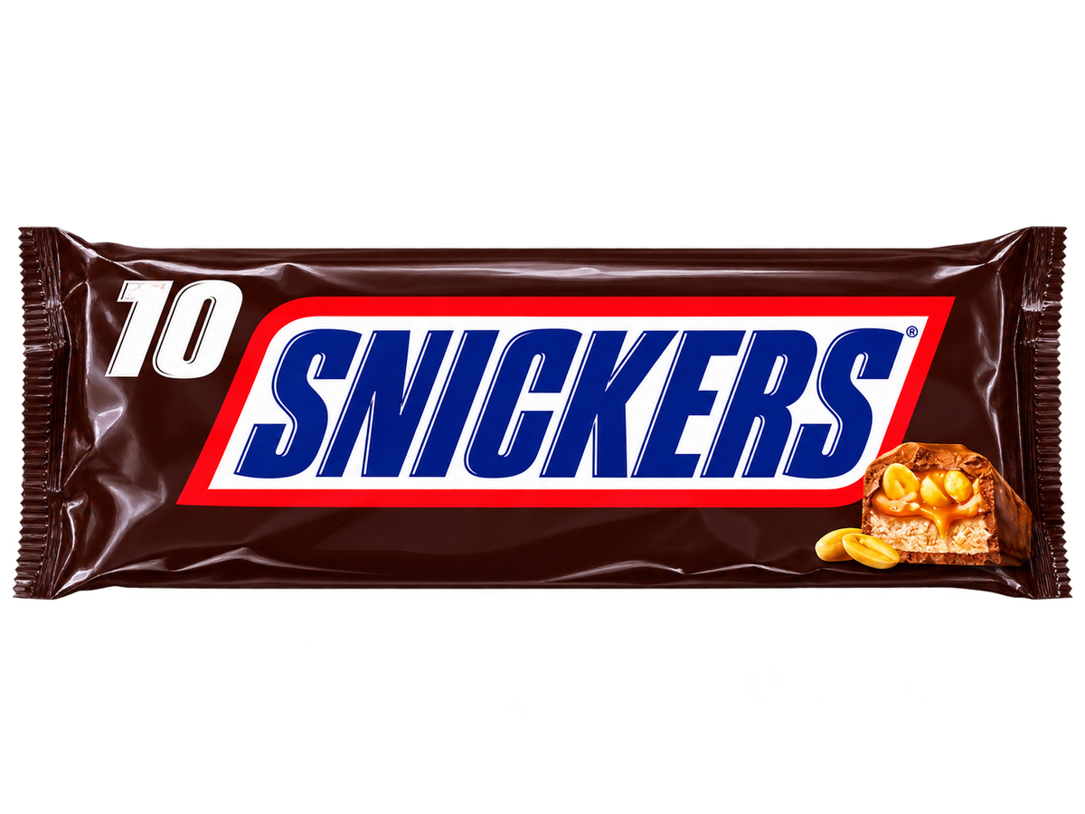 Snickers Multipack – Földimogyorós, Karamellás Tejcsokoládés Szelet – 500 g (10×50 g)
