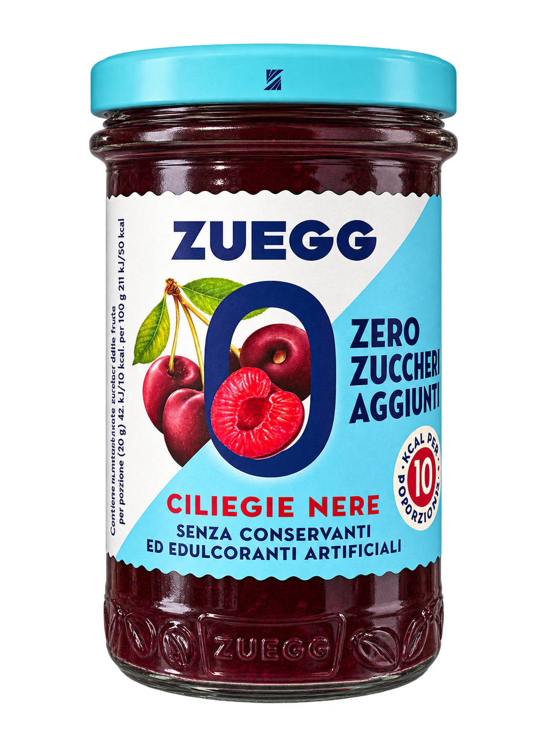 Zuegg Zero – Olasz Fekete Cseresznyelekvár, Hozzáadott Cukor Nélkül - 220 g