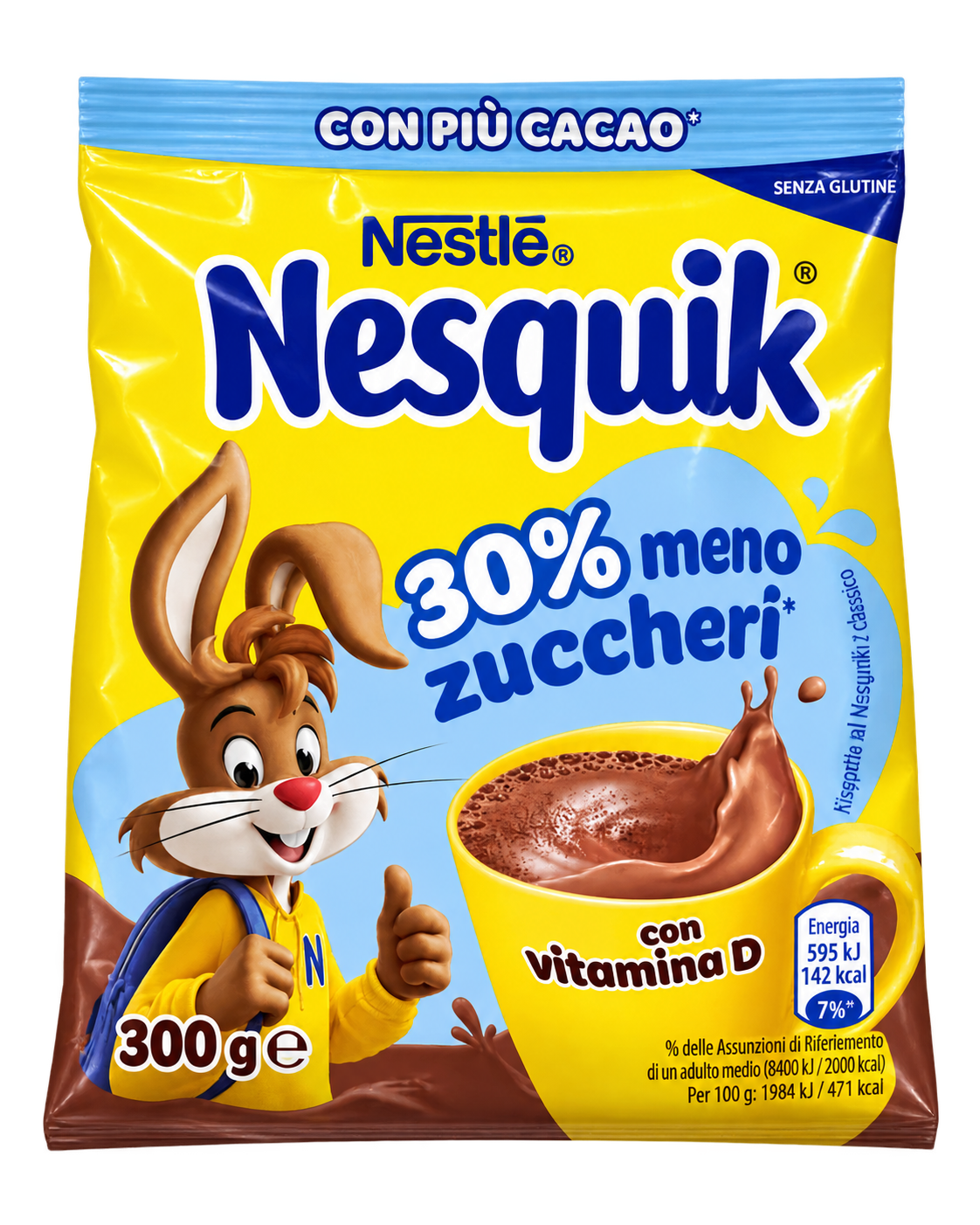 Nestlé Nesquik – Kakaóitalpor 30%-kal Kevesebb Cukorral, D-vitaminnal – 300 g