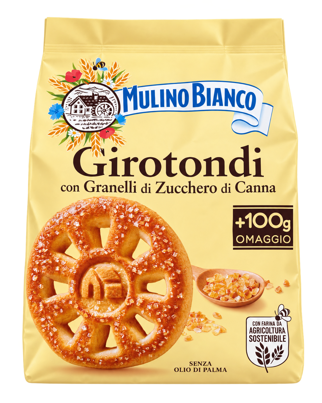 Mulino Bianco Girotondi – Nádcukorszemcsés omlós keksz - 700 g