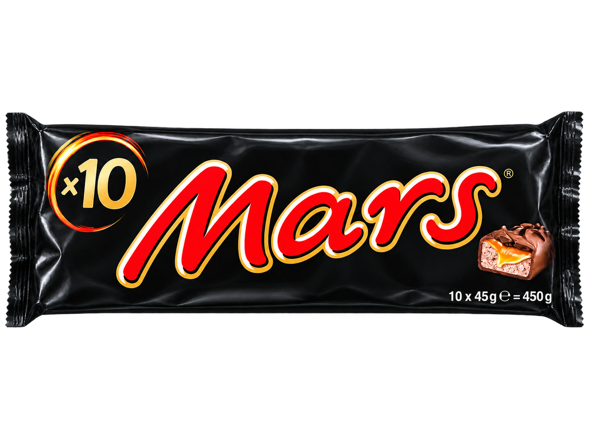 Mars Multipack – Karamellás, Nugátkrémes Tejcsokoládészelet – 450 g (10×45 g)