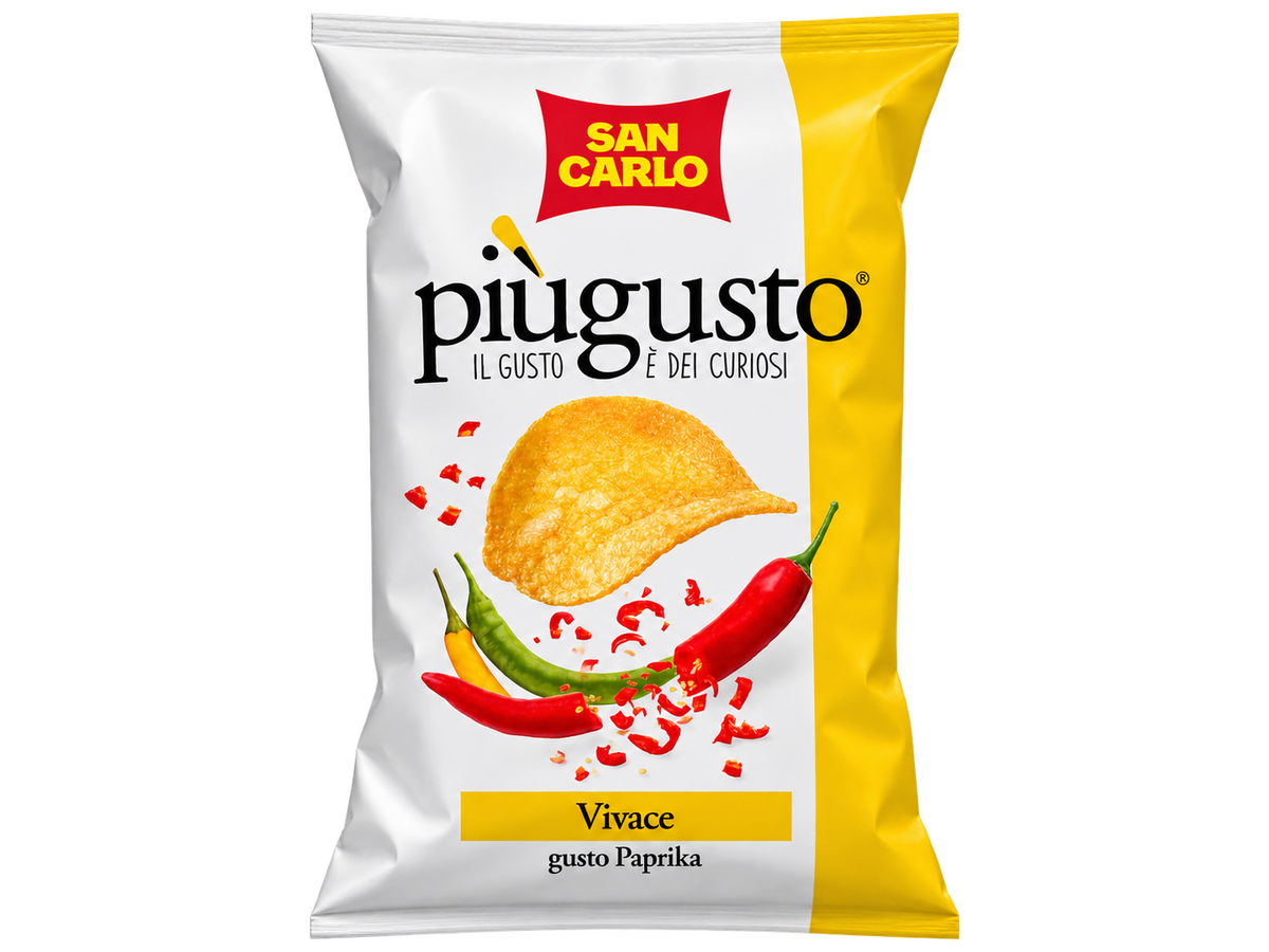 San Carlo Più Gusto Vivace – Olasz Paprikás Burgonyachips - 150 g